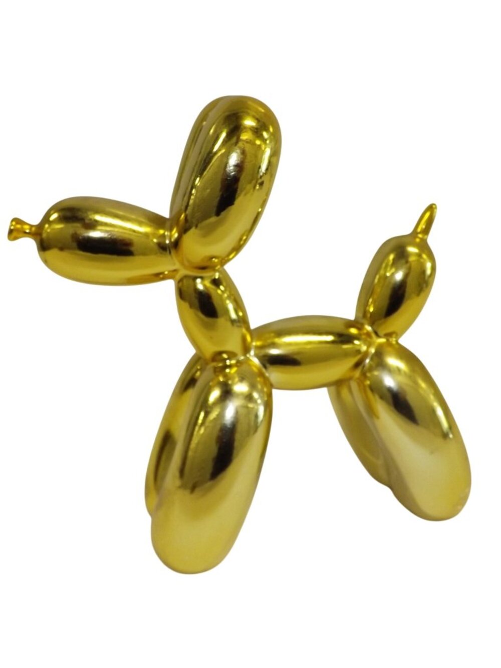 Balloon Dog Sculpture Gold Metallic Finish 7" Inspired Figurine Jeff Koons